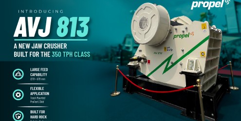 Propel launches the AVJ 813: a new 350 TPH jaw crusher built for Skid, mobile and semi-mobile plants