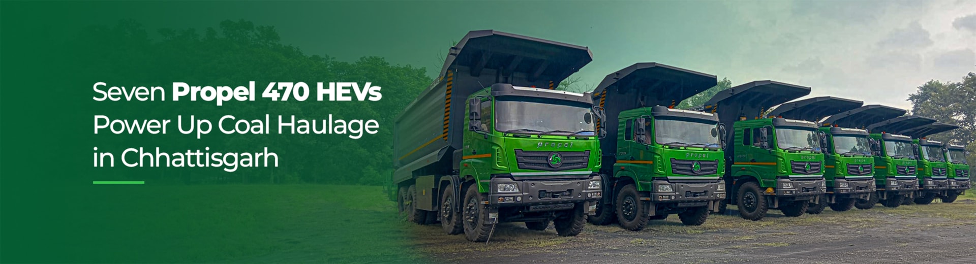 Seven Propel 470 HEV electric tippers go to work on coal haulage in Chhattisgarh