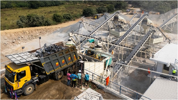 Megha Giant Stone Industries crushing and screening plant in Vijayawada